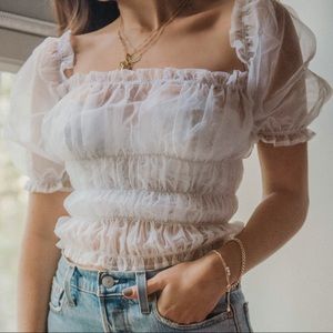 Sheer Organza Blouse